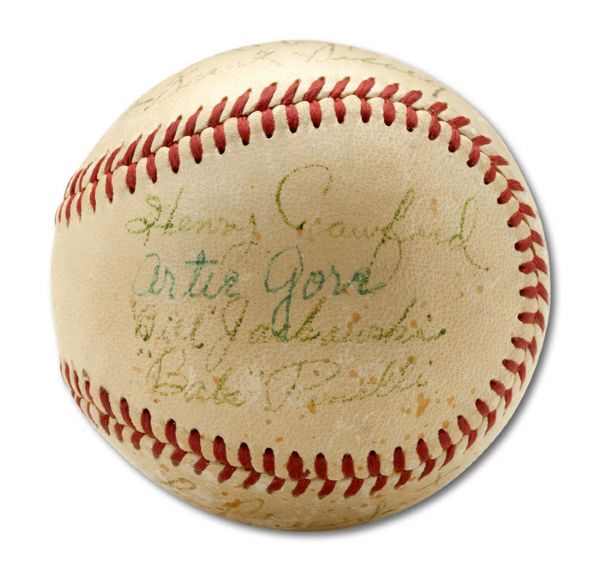 CIRCA 1956 BASEBALL SIGNED BY 13 NATIONAL LEAGUE UMPIRES  (HELMS/LA84 COLLECTION) 