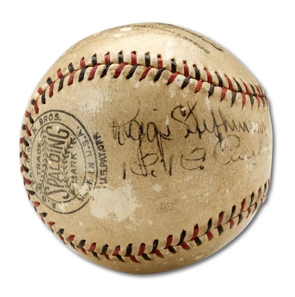 1932 CHICAGO CUBS BASEBALL SIGNED BY 13 INC. KI KI CUYLER, GABBY HARTNETT, AND BURLEIGH GRIMES  (HELMS/LA84 COLLECTION) 