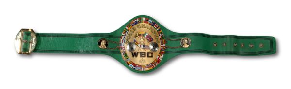 TOMMY "THE HITMAN" HEARNS WBC PRESENTATION BELT SIGNED BY WBC PRESIDENT JOSE SULAIMAN (HEARNS LOA)