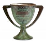 1917-26 SOUTHERN CALIFORNIA TENNIS CLUB WOMANS SINGLES CHAMPIONSHIP STERLING BRONZE TROPHY CUP ENGRAVED WITH 8 WINNERS (HELMS/LA84 COLLECTION)
