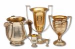 LOT OF (5) 1902-1913 MIDLOTHIAN COUNTRY CLUB STERLING SILVER TROPHY CUPS WON BY PAUL M. HUNTER (HELMS/LA84 COLLECTION)