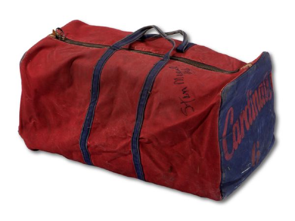 1950S STAN MUSIAL AUTOGRAPHED ST. LOUIS CARDINALS GAME USED EQUIPMENT BAG (DELBERT MICKEL COLLECTION)