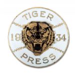 1934 DETROIT TIGERS WORLD SERIES PRESS PIN 