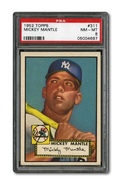 1952 TOPPS #311 MICKEY MANTLE NM-MT PSA 8 