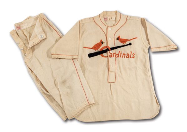 1923-24 ST. LOUIS CARDINALS COMPLETE GAME WORN HOME JERSEY AND PANTS - RARE EARLY STYLE! (DELBERT MICKEL COLLECTION)