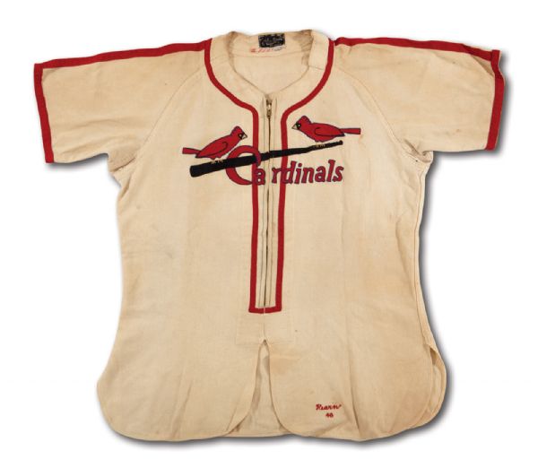 1948 ED HEARN ST. LOUIS CARDINALS GAME WORN HOME JERSEY (DELBERT MICKEL COLLECTION)