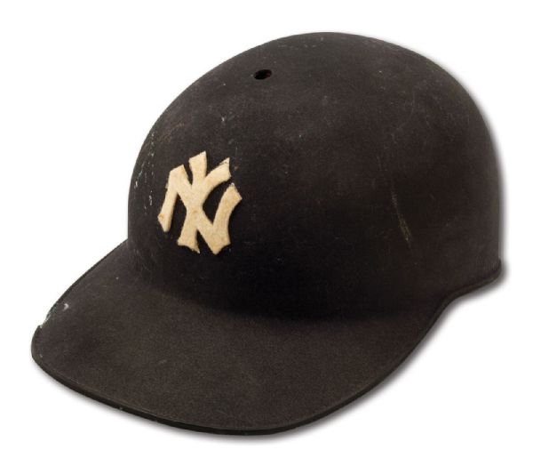 NEW YORK YANKEES BATTING HELMET WITH USAGE ATTRIBUTED TO TONY KUBEK IN THE 1961 WORLD SERIES (DELBERT MICKEL COLLECTION)