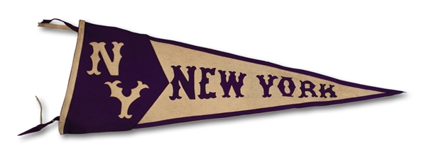 1914 NEW YORK GIANTS WORLD TOUR EMBROIDERED PENNANT