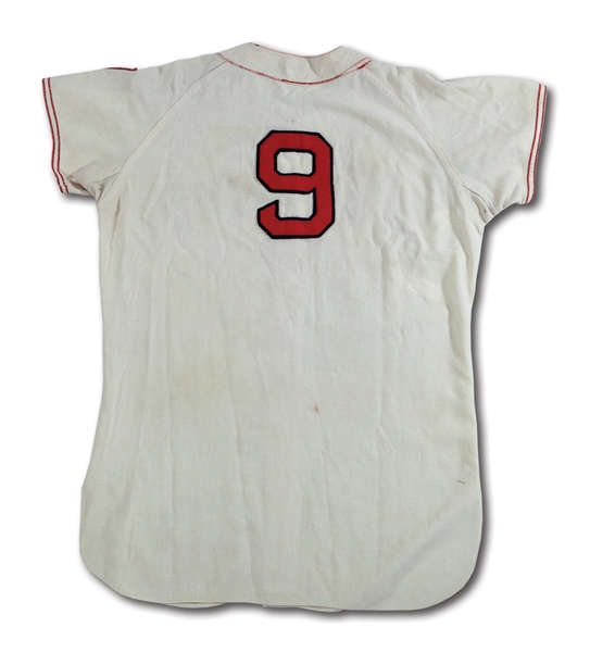1950-51 TED WILLIAMS AUTOGRAPHED BOSTON RED SOX GAME WORN HOME JERSEY (MEARS A5.5)