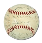 1937 AMERICAN LEAGUE ALL-STAR TEAM SIGNED BASEBALL (JOHNNY MURPHY COLLECTION) 