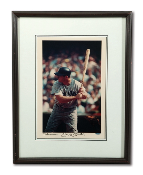 MICKEY MANTLE UDA SIGNED 16" BY 20" PHOTOGRAPH BY NEIL LEIFER #36/500