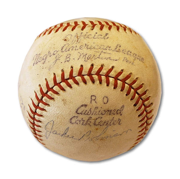 JACKIE ROBINSON AND OTHERS AUTOGRAPHED OFFICIAL NEGRO AMERICAN LEAGUE BASEBALL