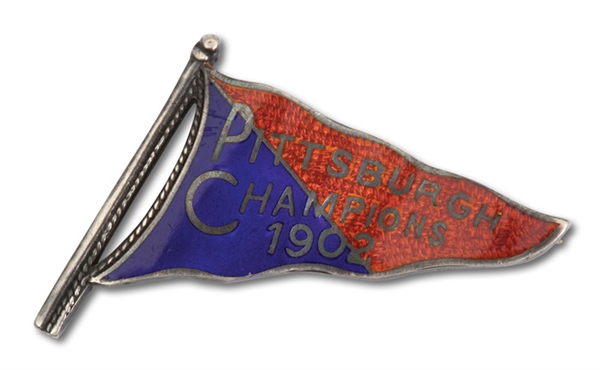 RARE 1902 PITTSBURGH PIRATES NATIONAL LEAGUE CHAMPIONSHIP LAPEL PIN