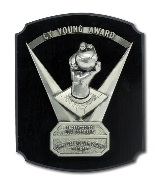 DON DRYSDALES 1962 MAJOR LEAGUE BASEBALL CY YOUNG AWARD (DRYSDALE COLLECTION)