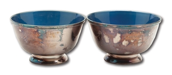 DON DRYSDALES PAIR OF 1963 AND 1965 WORLD SERIES GIFT PRESENTATION BOWLS (DRYSDALE COLLECTION) 