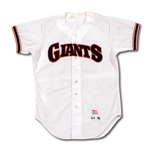 1986 WILLIE MAYS SAN FRANCISCO GIANTS GAME WORN HOME COACHS JERSEY