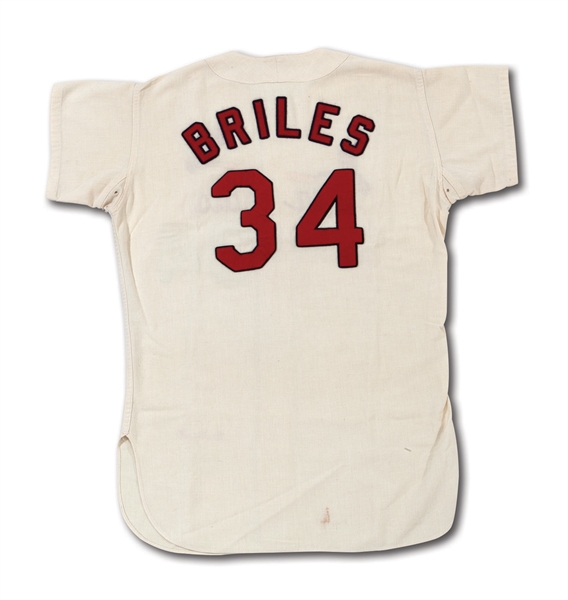 1970 NELSON BRILES ST. LOUIS CARDINALS GAME WORN HOME JERSEY (DELBERT MICKEL COLLECTION)