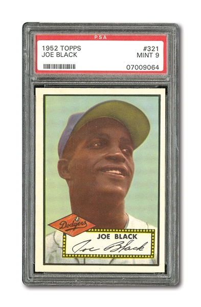 1952 TOPPS #321 JOE BLACK MINT PSA 9