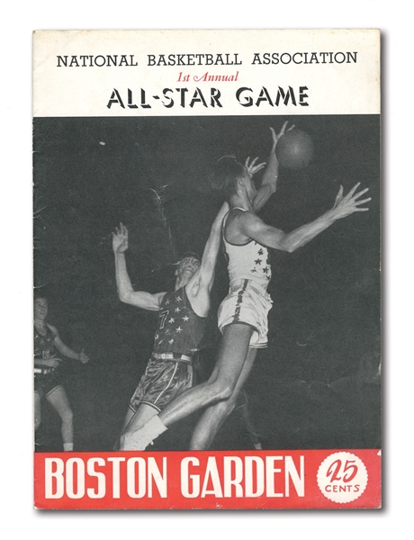 1951 INAUGURAL NBA ALL-STAR GAME PROGRAM SCORECARD