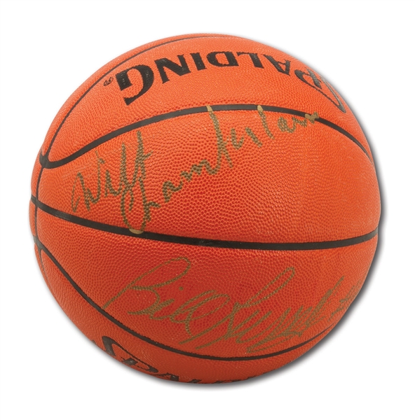 WILT CHAMBERLAIN AND BILL RUSSELL DUAL SIGNED OFFICIAL SPALDING NBA BASKETBALL
