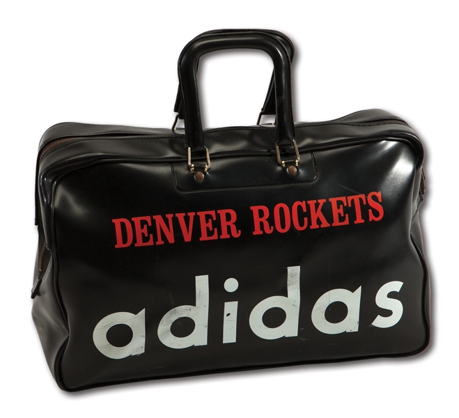 1969-70 DENVER ROCKETS (ABA) GAME USED EQUIPMENT BAG ATTRIBUTED TO SPENCER HAYWOOD