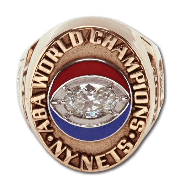 1974 NEW YORK NETS ABA CHAMPIONSHIP RING PRESENTED TO FORMER NETS OWNER ROY BOE (BOE FAMILY LOA)