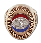 1974 NEW YORK NETS ABA CHAMPIONSHIP RING PRESENTED TO FORMER NETS OWNER ROY BOE (BOE FAMILY LOA)