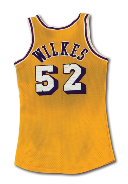 1977-78 JAMAAL WILKES LOS ANGELES LAKERS GAME WORN HOME JERSEY (MEARS A10)