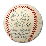 WALTER ALSTON’S 1955 BROOKLYN DODGERS WORLD CHAMPION TEAM SIGNED ONL (GILES) BASEBALL W/ 16 AUTOS. INCL. JACKIE, CAMPY & ROOKIE KOUFAX (ALSTON COLLECTION)