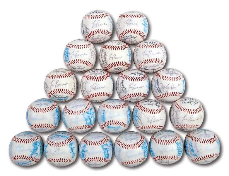 WALTER ALSTONS LOT OF (20) 1985 LOS ANGELES DODGERS TEAM SIGNED BASEBALLS (ALSTON COLLECTION)