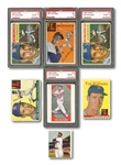 LOT OF (7) TED WILLIAMS BASEBALL CARDS INCL. 1950 BOWMAN #98