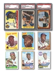 LOT OF (16) HANK AARON BOWMAN AND TOPPS BASEBALL CARDS INCL. 1955 TOPPS #47 PSA EX 5