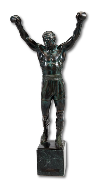 ROCKY BALBOA 35" TALL BRONZE STATUE REPLICATING THE ORIGINAL 12-FT. SCULPTURE BY A. THOMAS SCHOMBERG (SDHOC COLLECTION)