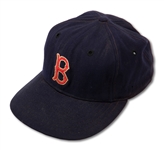 1950S TED WILLIAMS ATTRIBUTED BOSTON RED SOX GAME WORN CAP FROM THE PERSONAL COLLECTION OF BOB BREITBARD (SDHOC COLLECTION)