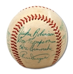 1954 BROOKLYN DODGERS TEAM SIGNED BASEBALL (SDHOC COLLECTION)