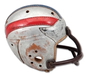 1937 GIL KUHN (USC) COLLEGE ALL-STAR GAME WORN SPALDING HELMET WITH RARE STYLE FACE GUARD (SDHOC COLLECTION)
