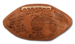 1939 USC TROJANS NATIONAL CHAMPION TEAM SIGNED FOOTBALL (SDHOC COLLECTION)