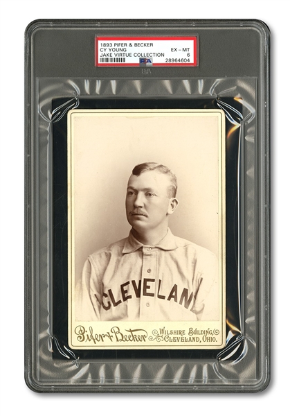 CIRCA 1893 CY YOUNG (CLEVELAND SPIDERS) PIFER & BECKER CABINET PHOTO (JAKE VIRTUE COLLECTION)