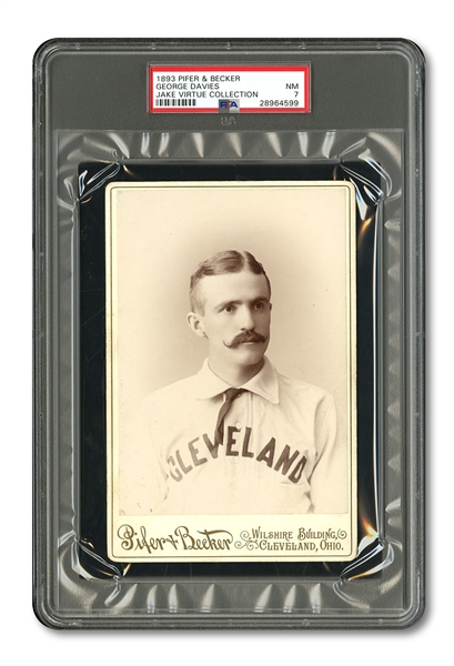 CIRCA 1893 GEORGE DAVIES (CLEVELAND SPIDERS) PIFER & BECKER CABINET PHOTO (JAKE VIRTUE COLLECTION)