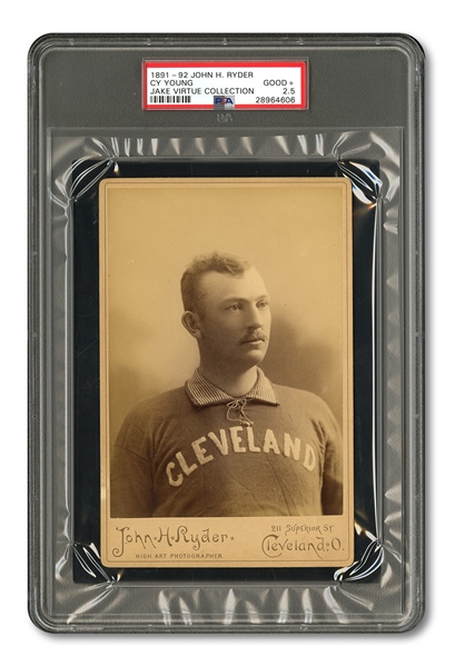 1891-92 CY YOUNG (CLEVELAND SPIDERS) JOHN H. RYDER CABINET PHOTO (JAKE VIRTUE COLLECTION)