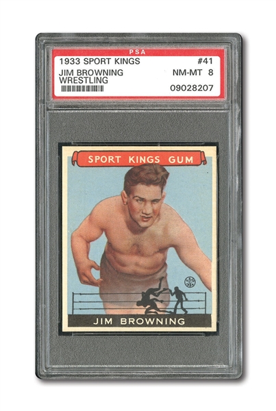 1933 GOUDEY SPORT KINGS #41 JIM BROWNING PSA NM-MT 8