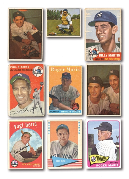 1950S-60S NEW YORK YANKEES COLLECTION OF (44) STARS AND HOFERS