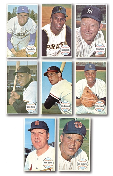 1964 TOPPS GIANTS COMPLETE SET OF (60) WITH 119 DUPLICATES INCL. MANY HOFERS (MULTIPLE MANTLE, CLEMENTE & KOUFAX) – MISSING 6 CARDS TO MAKE 2 COMPLETE SETS