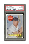 1969 TOPPS #500 MICKEY MANTLE (WHITE LETTERS) PSA EX-MT 6