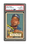 1952 TOPPS #311 MICKEY MANTLE AUTOGRAPHED PSA/DNA GEM MINT 10 (AUTO.)