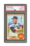 1968 TOPPS #280 MICKEY MANTLE AUTOGRAPHED PSA/DNA GEM MINT 10 (AUTO.)