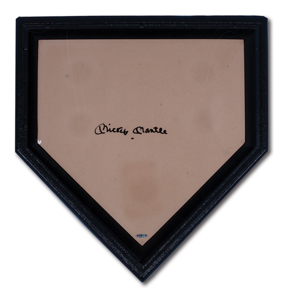 MICKEY MANTLE AUTOGRAPHED HOME PLATE IN ACRYLIC DISPLAY CASE (UDA COA)