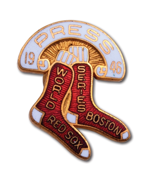 1946 BOSTON RED SOX WORLD SERIES PRESS PIN
