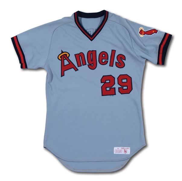 1982-84 ROD CAREW CALIFORNIA ANGELS GAME WORN ROAD JERSEY (MEARS A10)