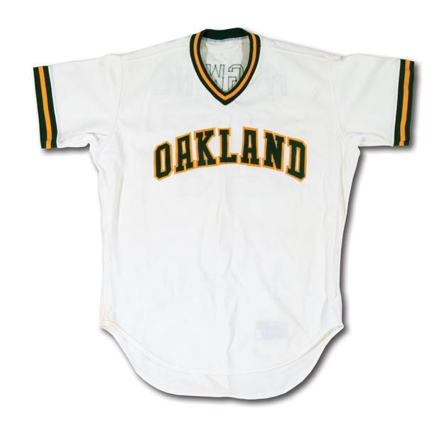 1986 MARK MCGWIRE OAKLAND AS (DEBUT SEASON) GAME WORN HOME JERSEY